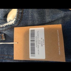 Reformation Crop High Waisted Cigarette Jeans